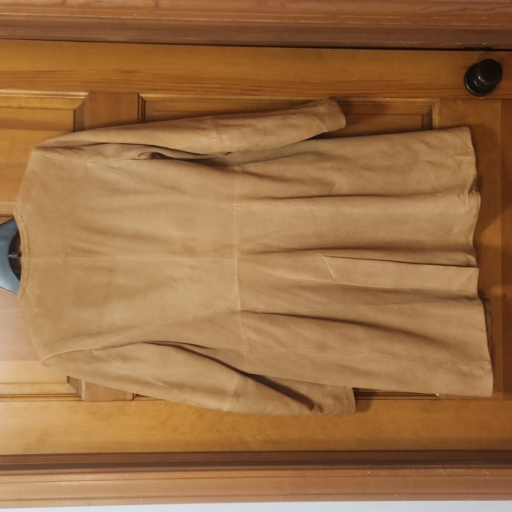 Nordstrom Studio 121 Camel/Tan Leather/Suede Jacket Women's Size XS, GUC - Picture 3 of 4